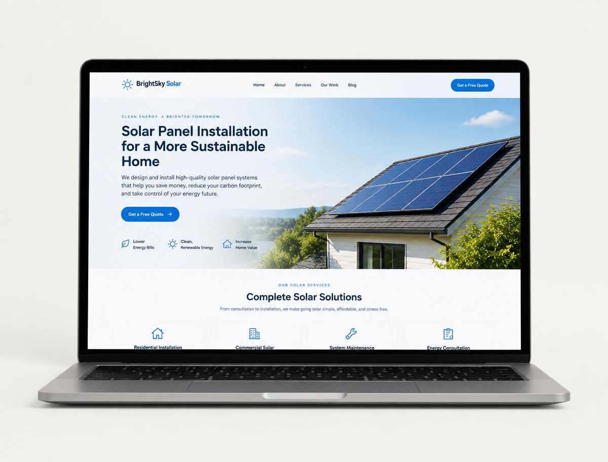 Apex Solar Solutions website design